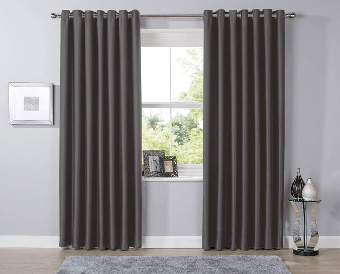 Thermal Blackout Room Darkening Curtains Energy Saving Light Blocking Panels in 12 Colours for Bedrooms and Living Rooms Multiple Sizes by OLIVIA ROCCO 46” x 54” / CHARCOAL Curtain