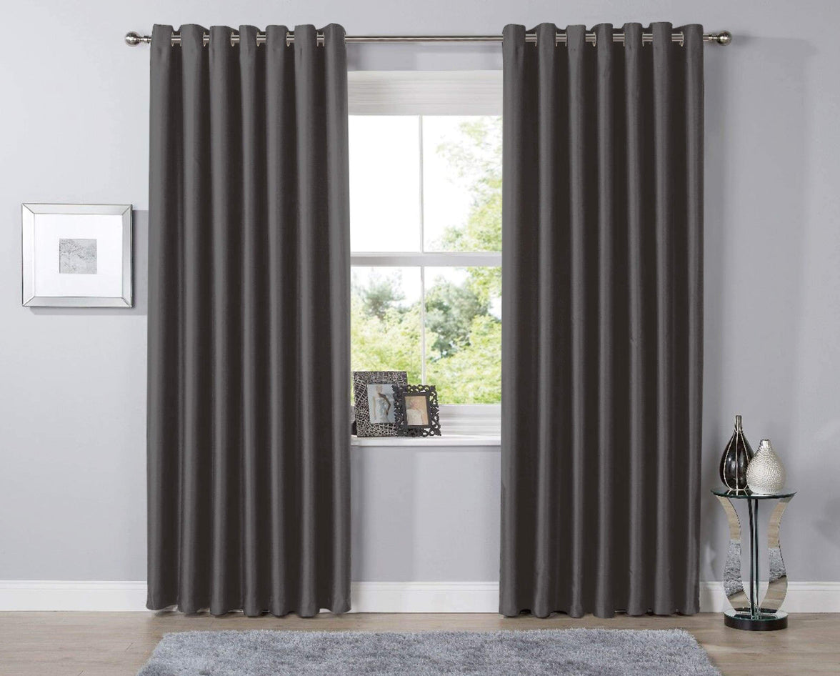 Thermal Blackout Room Darkening Curtains Energy Saving Light Blocking Panels in 12 Colours for Bedrooms and Living Rooms Multiple Sizes by OLIVIA ROCCO 46” x 54” / CHARCOAL Curtain