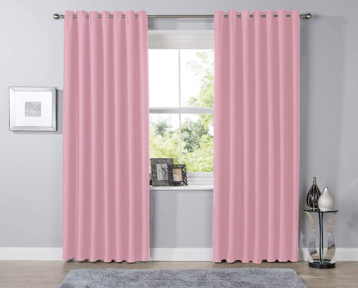 Thermal Blackout Room Darkening Curtains Energy Saving Light Blocking Panels in 12 Colours for Bedrooms and Living Rooms Multiple Sizes by OLIVIA ROCCO 46” x 54” / DUSKY PINK Curtain