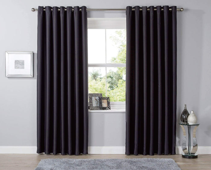 Thermal Blackout Room Darkening Curtains Energy Saving Light Blocking Panels in 12 Colours for Bedrooms and Living Rooms Multiple Sizes by OLIVIA ROCCO 46” x 54” / BLACK Curtain