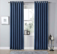 Thermal Blackout Room Darkening Curtains Energy Saving Light Blocking Panels in 12 Colours for Bedrooms and Living Rooms Multiple Sizes by OLIVIA ROCCO 46” x 54” / NAVY Curtain