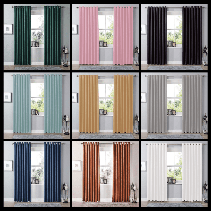 Thermal Blackout Room Darkening Curtains Energy Saving Light Blocking Panels in 12 Colours for Bedrooms and Living Rooms Multiple Sizes by OLIVIA ROCCO Curtain