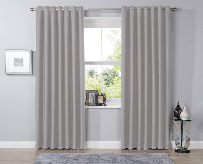 Thermal Blackout Room Darkening Curtains Energy Saving Light Blocking Panels in 12 Colours for Bedrooms and Living Rooms Multiple Sizes by OLIVIA ROCCO 46” x 54” / SILVER Curtain