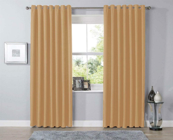 Thermal Blackout Room Darkening Curtains Energy Saving Light Blocking Panels in 12 Colours for Bedrooms and Living Rooms Multiple Sizes by OLIVIA ROCCO 46” x 54” / OCHRE Curtain
