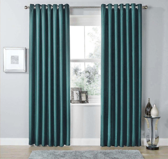 Thermal Blackout Room Darkening Curtains Energy Saving Light Blocking Panels in 12 Colours for Bedrooms and Living Rooms Multiple Sizes by OLIVIA ROCCO 46” x 54” / TEAL Curtain