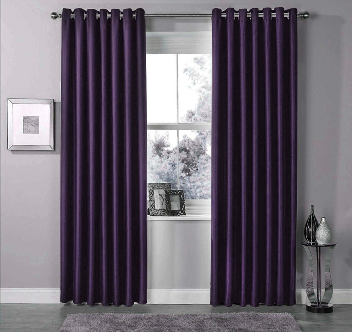 Thermal Blackout Room Darkening Curtains Energy Saving Light Blocking Panels in 12 Colours for Bedrooms and Living Rooms Multiple Sizes by OLIVIA ROCCO 46” x 54” / PURPLE Curtain