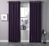 Thermal Blackout Room Darkening Curtains Energy Saving Light Blocking Panels in 12 Colours for Bedrooms and Living Rooms Multiple Sizes by OLIVIA ROCCO 46” x 54” / PURPLE Curtain