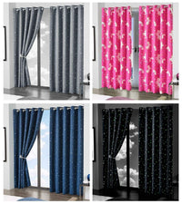 Glow In The Dark Blackout Curtains with Thermal Energy Saving Panels Noise Absorbing Heavy Thick for Bedrooms and Home Theaters by OLIVIA ROCCO Curtain