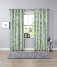 Savoy Hand Woven Jacquard Curtains Luxurious Cotton Blend Eyelet Ring Top OEKO-TEX Certified Bedroom Living Room Panels Multiple Colours by OLIVIA ROCCO 66” x 72” / DUCKEGG Curtain