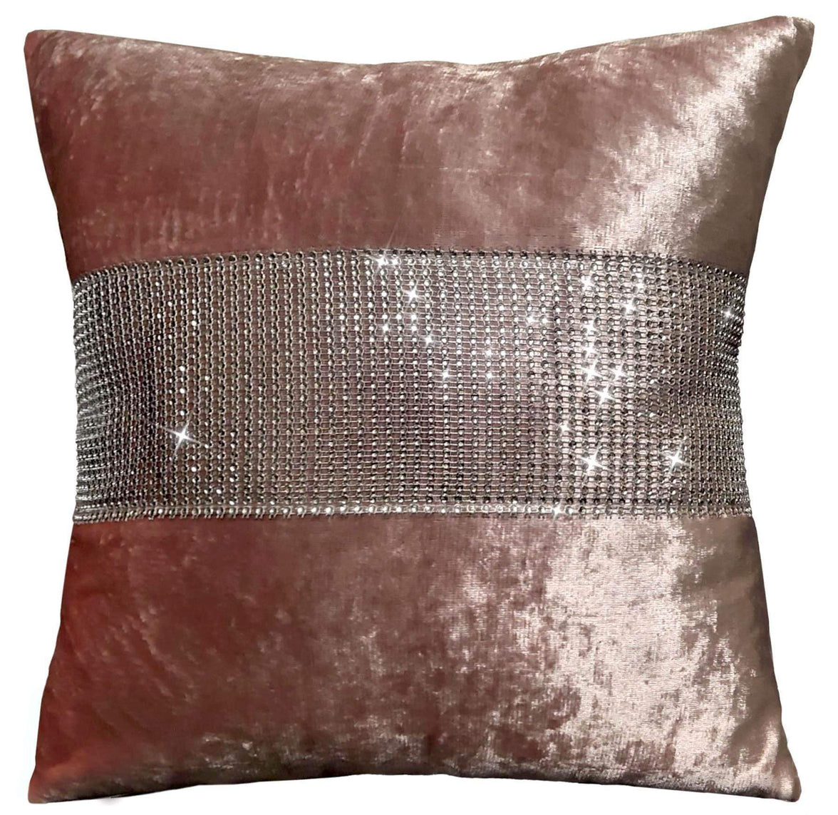 Diamante Crushed Velvet Blackout Curtains Elegant Fully Lined Eyelet Ring Top Various Sizes & Colours by OLIVIA ROCCO CUSHION COVER / BLUSH PINK Curtain