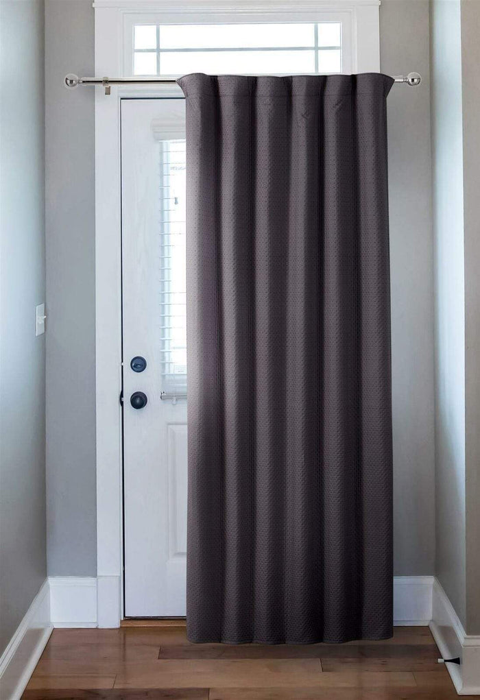 Thermal Door Curtain for Energy Efficiency and Noise Reduction 46x84 Inches Ideal for Living Rooms and Bedrooms by OLIVIA ROCCO BLACK Curtain