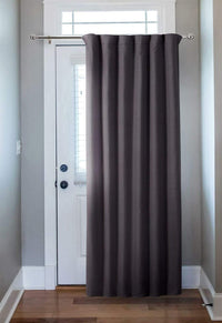 Thermal Door Curtain for Energy Efficiency and Noise Reduction 46x84 Inches Ideal for Living Rooms and Bedrooms by OLIVIA ROCCO BLACK Curtain