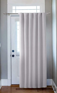 Thermal Door Curtain for Energy Efficiency and Noise Reduction 46x84 Inches Ideal for Living Rooms and Bedrooms by OLIVIA ROCCO WHITE Curtain