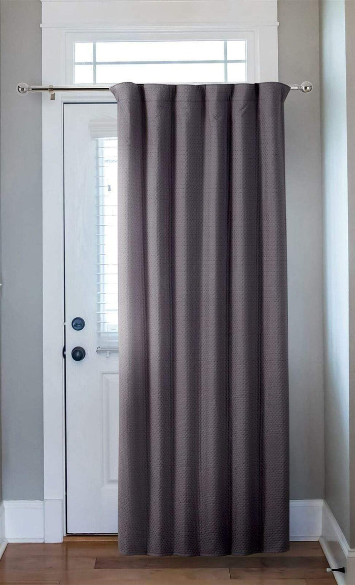 Thermal Door Curtain for Energy Efficiency and Noise Reduction 46x84 Inches Ideal for Living Rooms and Bedrooms by OLIVIA ROCCO CHARCOAL Curtain