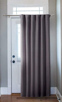 Thermal Door Curtain for Energy Efficiency and Noise Reduction 46x84 Inches Ideal for Living Rooms and Bedrooms by OLIVIA ROCCO CHARCOAL Curtain