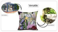 Dhalia Lilac Outdoor Waterproof Cushions Stylish Durable 17x17 Inch Polyester for Patio Garden Indoor Use by OLIVIA ROCCO DHALIA LILAC / 43 x 43 cm Cushions