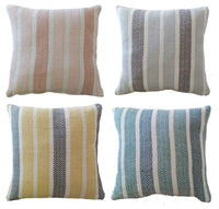Zara Striped Indian Cotton Cushion Covers for Indoor Outdoor Decor Super Soft with Discreet Zipper in Grey Ochre Teal Blush Pink Various Sizes by OLIVIA ROCCO Cushions