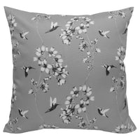 Jardin Silver Waterproof Outdoor and Indoor Cushions 17x17 Inch Weather-Resistant Patio Garden Balcony Seating Premium Hollow-Fibre Decorative Pillows by OLIVIA ROCCO JARDIN SILVER / 43 x 43 cm Cushions