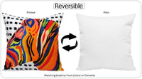 Kampala Orange Waterproof Cushions for Indoor Outdoor Home Decor Patio and Beach by OLIVIA ROCCO KAMPALA ORANGE / 43 x 43 Cm Cushions