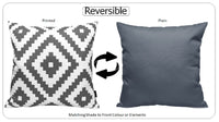 Nairobi Charcoal Waterproof Outdoor Cushions for Patio Garden Beach 17 x 17 inches Stylish Durable Easy to Clean by OLIVIA ROCCO NAIROBI CHARCOAL / 43 x 43 cm Cushions