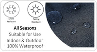 Nairobi Charcoal Waterproof Outdoor Cushions for Patio Garden Beach 17 x 17 inches Stylish Durable Easy to Clean by OLIVIA ROCCO NAIROBI CHARCOAL / 43 x 43 cm Cushions
