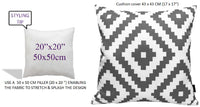 Nairobi Charcoal Waterproof Outdoor Cushions for Patio Garden Beach 17 x 17 inches Stylish Durable Easy to Clean by OLIVIA ROCCO NAIROBI CHARCOAL / 43 x 43 cm Cushions