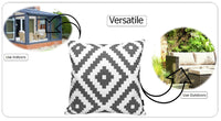 Nairobi Charcoal Waterproof Outdoor Cushions for Patio Garden Beach 17 x 17 inches Stylish Durable Easy to Clean by OLIVIA ROCCO NAIROBI CHARCOAL / 43 x 43 cm Cushions