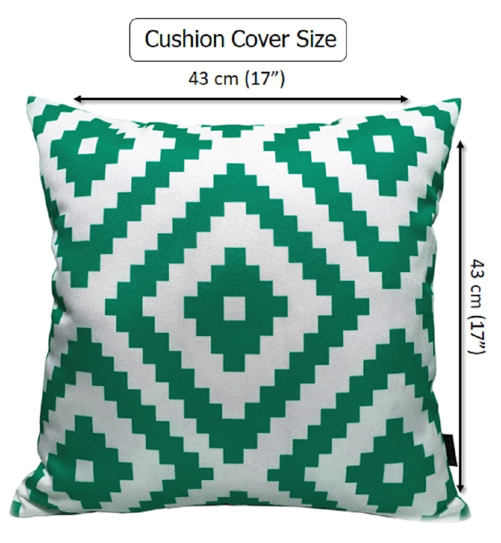 Nairobi Lime Green Outdoor Waterproof Patio Garden Cushions Durable Weather-Resistant Polyester Comfortable Hollow-Fibre Filled Versatile Indoor Outdoor Use by OLIVIA ROCCO NAIROBI LIME GREEN / 43 x 43 cm Cushions