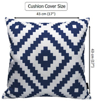 Nairobi Navy Waterproof Outdoor Cushions Weather-Resistant Decorative Pillows for Patio Garden Travel Beach Versatile Indoor Outdoor Use by OLIVIA ROCCO NAIROBI NAVY / 43 x 43 cm Cushions