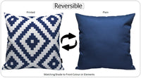 Nairobi Navy Waterproof Outdoor Cushions Weather-Resistant Decorative Pillows for Patio Garden Travel Beach Versatile Indoor Outdoor Use by OLIVIA ROCCO NAIROBI NAVY / 43 x 43 cm Cushions
