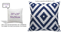 Nairobi Navy Waterproof Outdoor Cushions Weather-Resistant Decorative Pillows for Patio Garden Travel Beach Versatile Indoor Outdoor Use by OLIVIA ROCCO NAIROBI NAVY / 43 x 43 cm Cushions