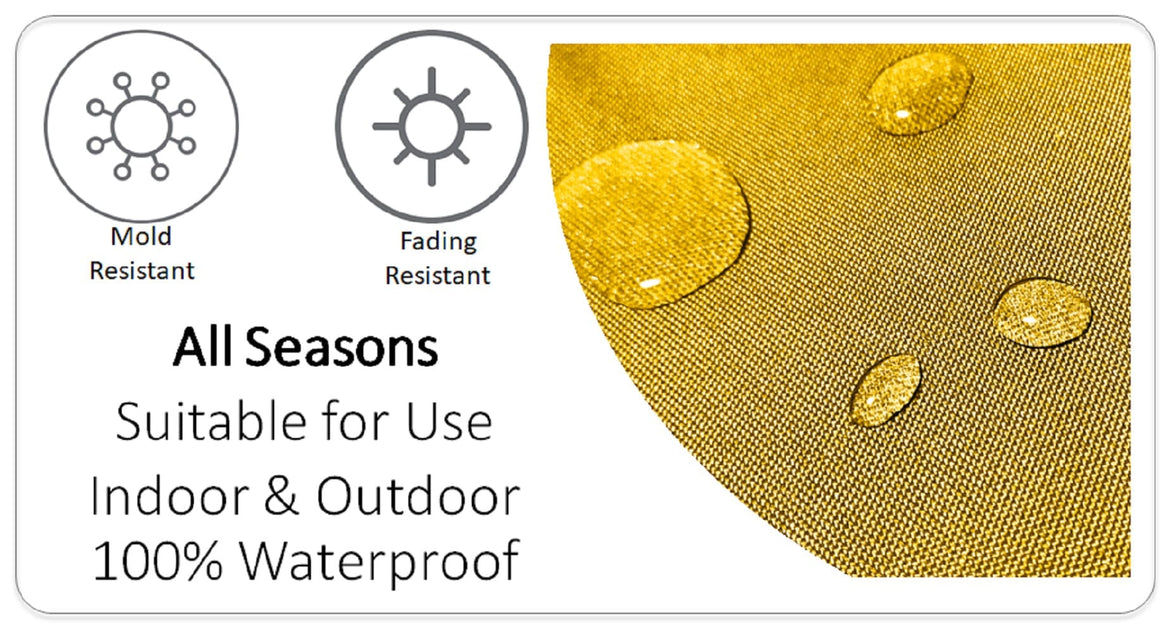 Nairobi Ochre Waterproof Outdoor Cushions Breathable Hollowfibre Filled Weather Resistant Decorative Patio Garden Cushions for Indoor and Outdoor Use by OLIVIA ROCCO NAIROBI OCHRE / 43 x 43 cm Cushions