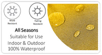 Nairobi Ochre Waterproof Outdoor Cushions Breathable Hollowfibre Filled Weather Resistant Decorative Patio Garden Cushions for Indoor and Outdoor Use by OLIVIA ROCCO NAIROBI OCHRE / 43 x 43 cm Cushions