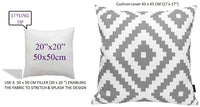 Nairobi Silver Waterproof Outdoor Cushions 17x17 Inches Weather Resistant Durable Polyester Garden Patio by OLIVIA ROCCO NAIROBI SILVER / 43 x 43 cm Cushions