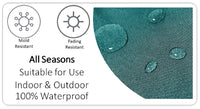 Pelican Outdoor Waterproof Weather-Resistant Cushions for Patio Garden Beach and Indoor Use 43x43 cm Filled with Hollowfibre by OLIVIA ROCCO PELICAN / 43 x 43 Cm Cushions