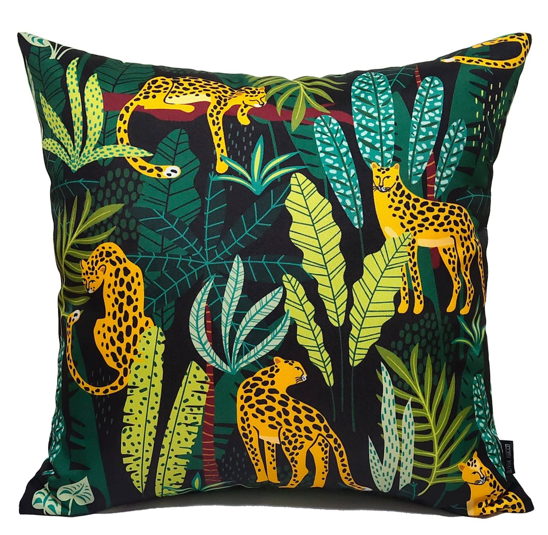 Safari Outdoor Waterproof Cushions 43x43cm Premium Comfort Durable Hollow-Fibre Filled Water-Resistant Stylish Decor for Patio Garden Beach Travel by OLIVIA ROCCO SAFARI / 43 x 43 cm Cushions