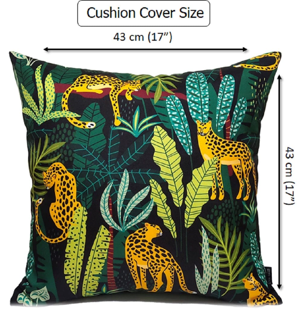 Safari Outdoor Waterproof Cushions 43x43cm Premium Comfort Durable Hollow-Fibre Filled Water-Resistant Stylish Decor for Patio Garden Beach Travel by OLIVIA ROCCO SAFARI / 43 x 43 cm Cushions