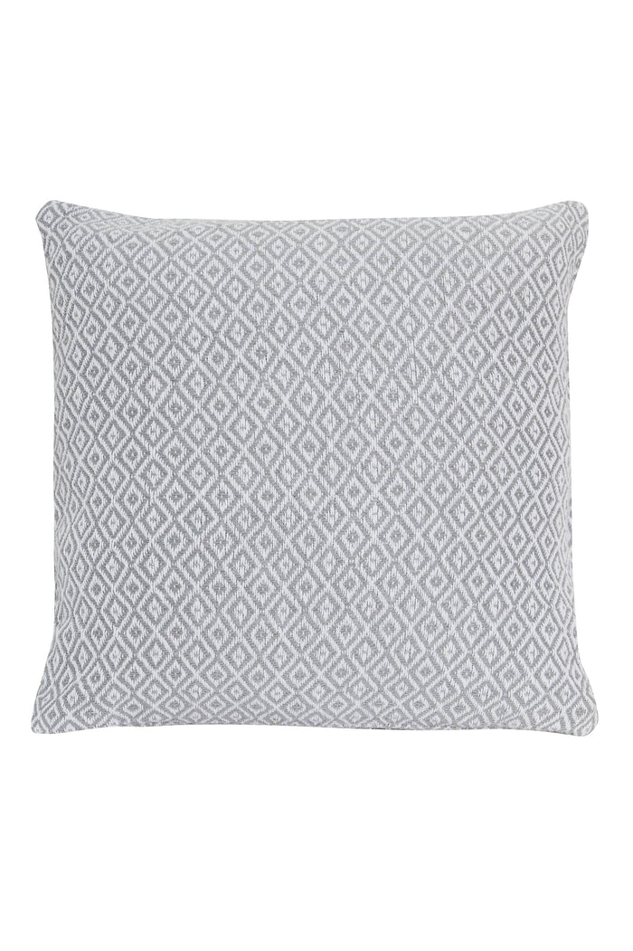 Regal Luxurious Pure Cotton Cushion Covers 100% Premium Indian Cotton Decorative Pillow Covers with Hidden Zipper for Home Garden Outdoor Use 17x17 24x24 by OLIVIA ROCCO SILVER / 43 x 43 cm Cushions