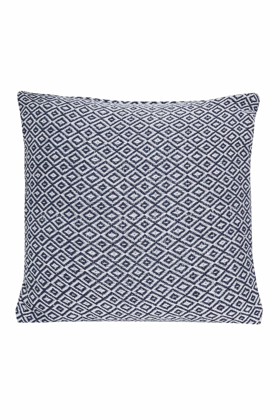 Regal Luxurious Pure Cotton Cushion Covers 100% Premium Indian Cotton Decorative Pillow Covers with Hidden Zipper for Home Garden Outdoor Use 17x17 24x24 by OLIVIA ROCCO NAVY / 43 x 43 cm Cushions