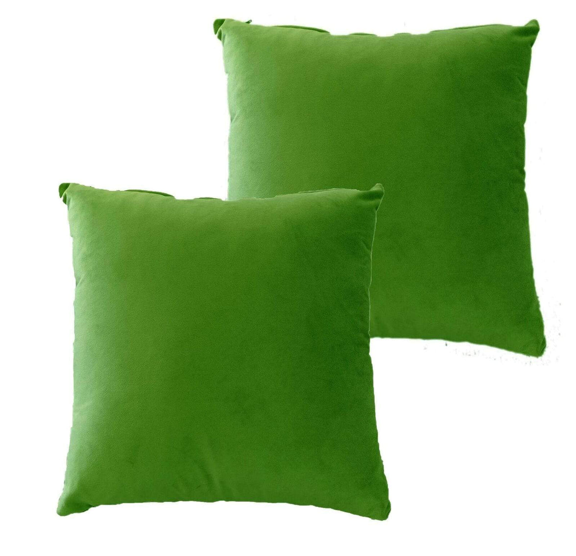 Pack of 2 Ultra-Soft Matte Velvet Cushion Covers 17x17 Inch Decorative Pillow Cases for Home Garden Decor Charcoal Silver Green Duck Egg by OLIVIA ROCCO GREEN Cushions
