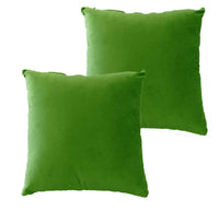 Pack of 2 Ultra-Soft Matte Velvet Cushion Covers 17x17 Inch Decorative Pillow Cases for Home Garden Decor Charcoal Silver Green Duck Egg by OLIVIA ROCCO GREEN Cushions