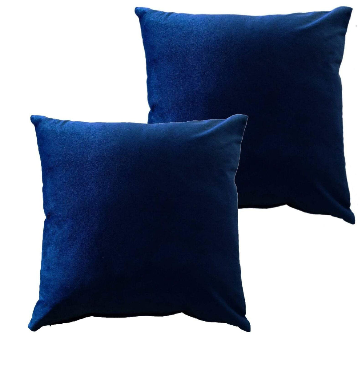 Pack of 2 Ultra-Soft Matte Velvet Cushion Covers 17x17 Inch Decorative Pillow Cases for Home Garden Decor Charcoal Silver Green Duck Egg by OLIVIA ROCCO NAVY Cushions
