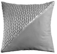 Zenia Luxurious Duvet Cover Set with Quilted Trim and Diamante Detailing  Available in Single Double Kingb and Super King Sizes by OLIVIA ROCCO SILVER / CUSHION COVER Duvet Cover