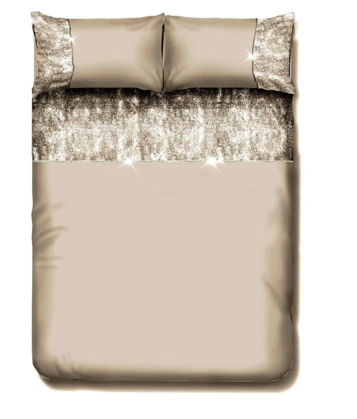 Valentina Ultra-Soft Duvet Set with Crushed Velvet Trim and Diamante Detailing in Double King Super King Sizes OEKO-TEX Certified by OLIVIA ROCCO Duvet Cover