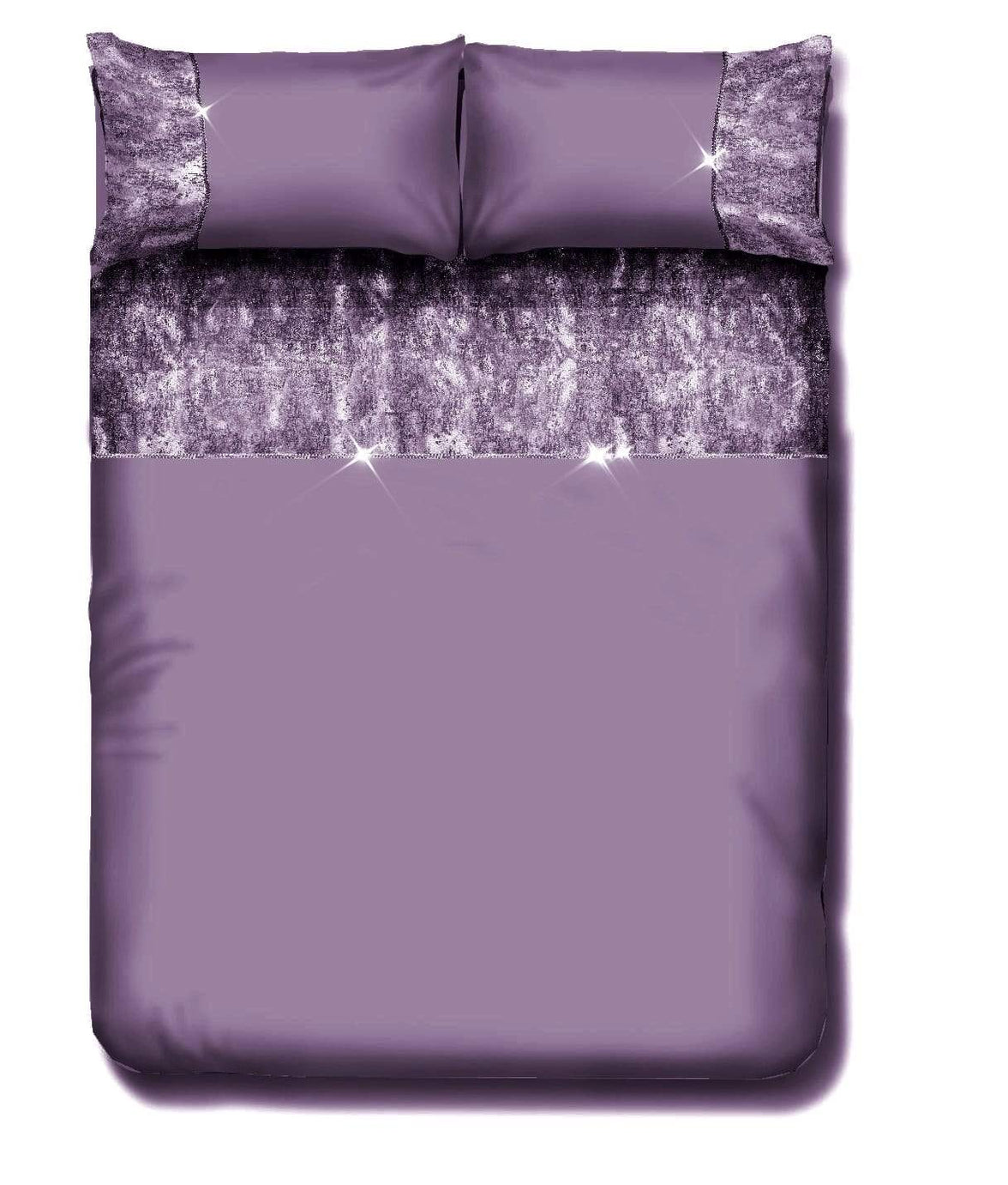 Valentina Ultra-Soft Duvet Set with Crushed Velvet Trim and Diamante Detailing in Double King Super King Sizes OEKO-TEX Certified by OLIVIA ROCCO Duvet Cover