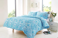 Bohemian Bali Cotton Rich Duvet Set with OEKO-TEX Certification in Vibrant Colours for Double and King Sizes for Luxurious Bedroom Decor by OLIVIA ROCCO DOUBLE / TEAL Duvet Cover