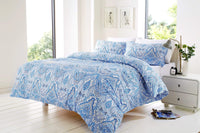 Bohemian Bali Cotton Rich Duvet Set with OEKO-TEX Certification in Vibrant Colours for Double and King Sizes for Luxurious Bedroom Decor by OLIVIA ROCCO DOUBLE / INDIGO Duvet Cover