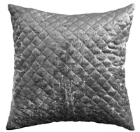 Kylie Duvet Set Luxurious Charcoal Gold Velvet Bedding with Quilted Trim & Diamante Detailing in Various Sizes by OLIVIA ROCCO CHARCOAL / CUSHION COVER Duvet Cover