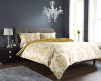 Royal Damask Luxury Super Soft Cotton Rich Duvet Set Easycare Comfortable Bedding Includes Duvet Cover & Pillowcases in Single Double King Sizes by OLIVIA ROCCO Duvet Cover