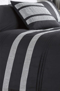 Diamante Glitz Luxurious Cotton Rich Duvet Set with Handwoven Sparkling Crystal Detailing for Elegant Bedroom Decor in All Sizes by OLIVIA ROCCO Duvet Cover